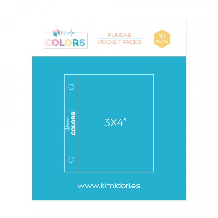 Fundas Kimidori Colors 3"x4" 1 bolsillo