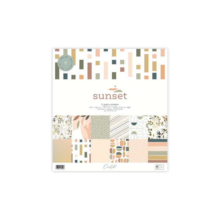 Pack Papeles 12x12 SUNSET Cocoloko