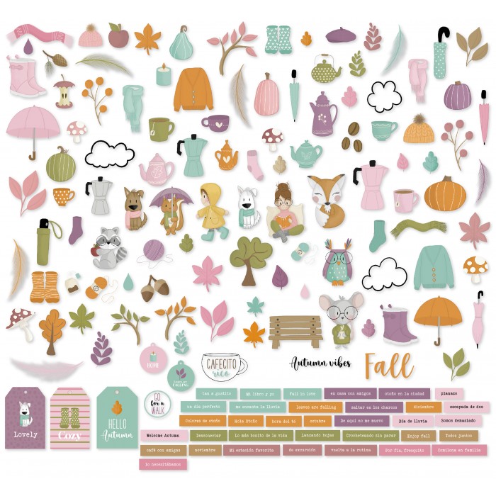Diecuts o recortables Moka de Mintopía