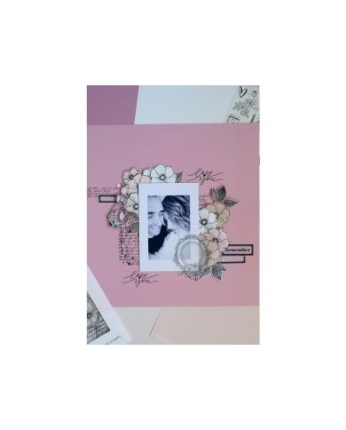 Sello de madera y caucho FLOWERS AND LEAVES Florileges FF124016