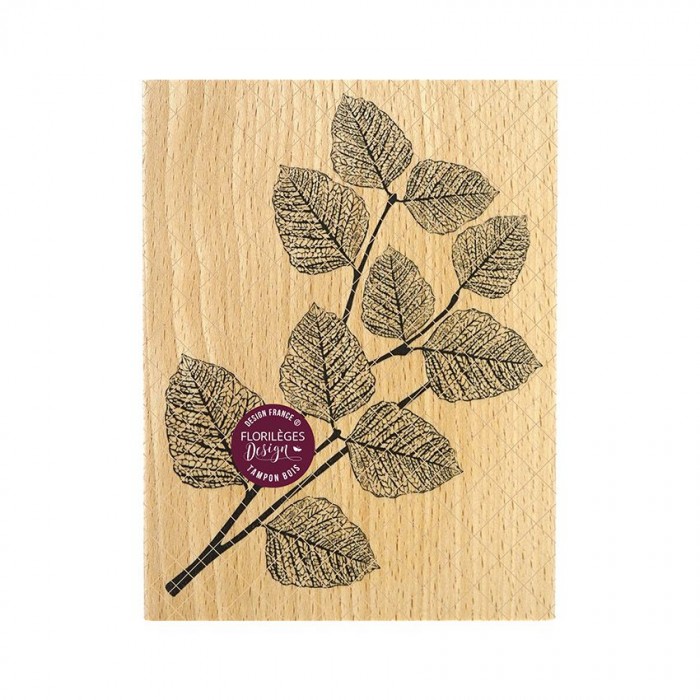 Sello de madera y caucho REALISTIC FOLIAGE Florileges