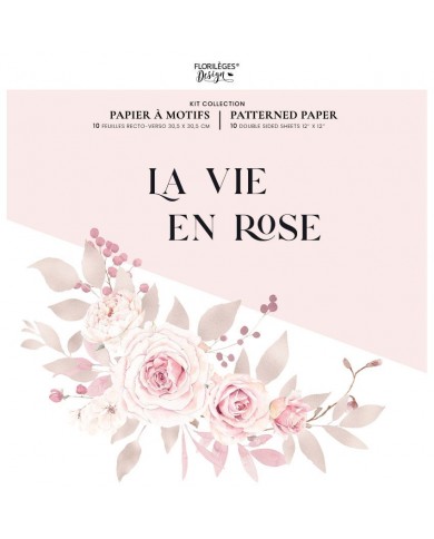 Colección de papeles 12x12 LA VIE EN ROSE Florileges FDPI124011 Colección de papeles 12x12 LA VIE EN ROSE Florileges FDPI124011
