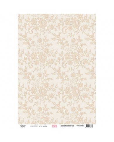 Papel de Calco con diseño A4 LA VIE EN ROSE 2 florilegesdesign FDPC124003 Papel de Calco con diseño A4 LA VIE EN ROSE 2 florilegesdesign FDPC124003