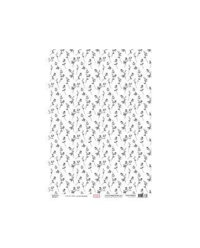 Kit papeles de calco A4 x 4 La Vie en Rose florilegesdesign FDPC2230010