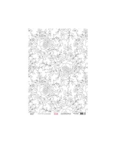 Kit papeles de calco A4 x 4 La Vie en Rose florilegesdesign FDPC2230010