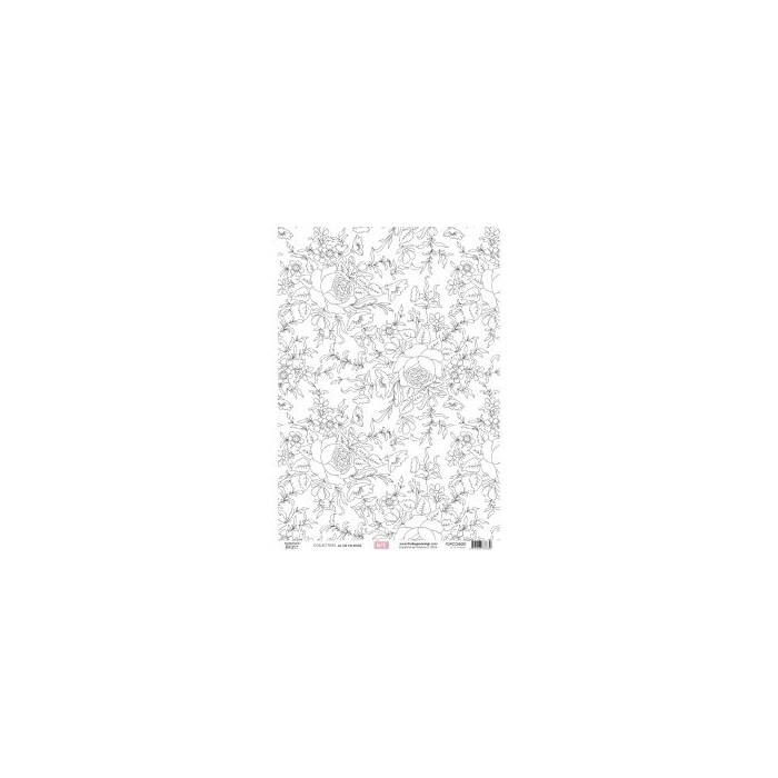 Kit papeles de calco A4 x 4 La Vie en Rose florilegesdesign FDPC2230010