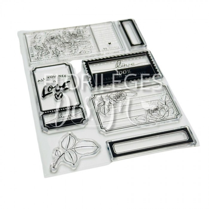 Clear stamps LOVE PREMIUM Florileges