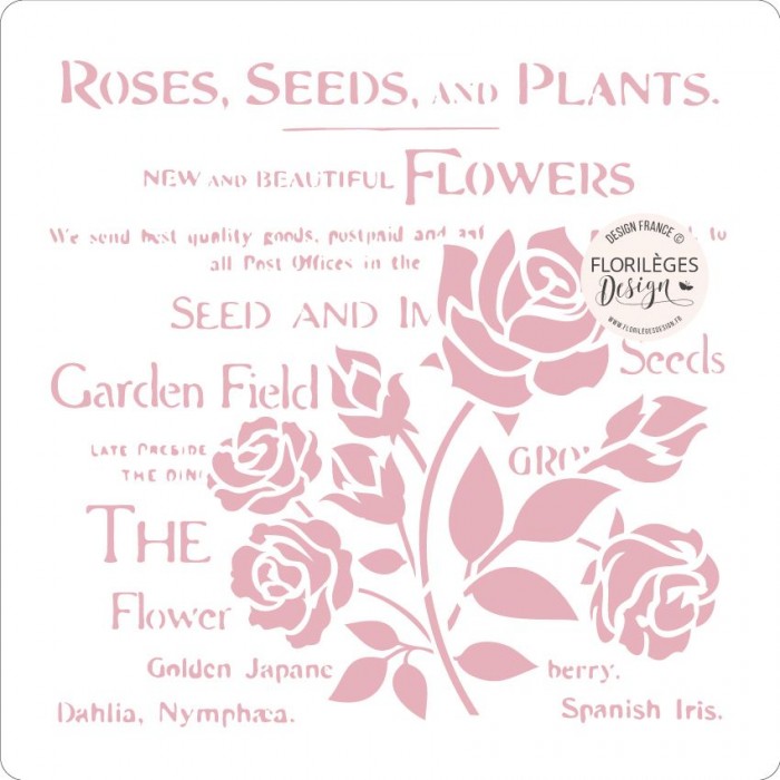 Stencil ROSES GARDEN Florileges FDS124001