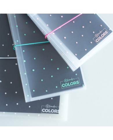 Carpeta almacenamiento Kimidori Colors 4.25x8" Puntos Mint