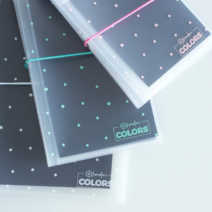 Carpeta almacenamiento Kimidori Colors 4.25x8" Puntos Mint