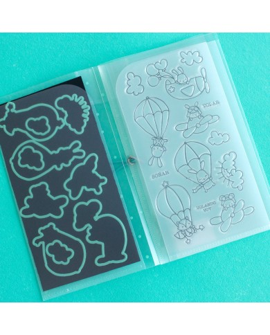 Carpeta almacenamiento Kimidori Colors 4.25x8" Puntos Mint