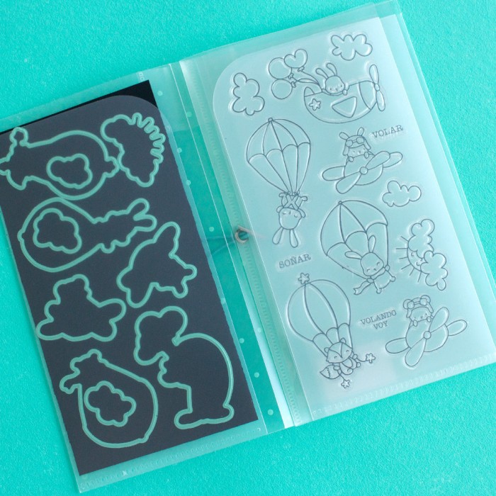 Carpeta almacenamiento Kimidori Colors 4.25x8" Puntos Mint