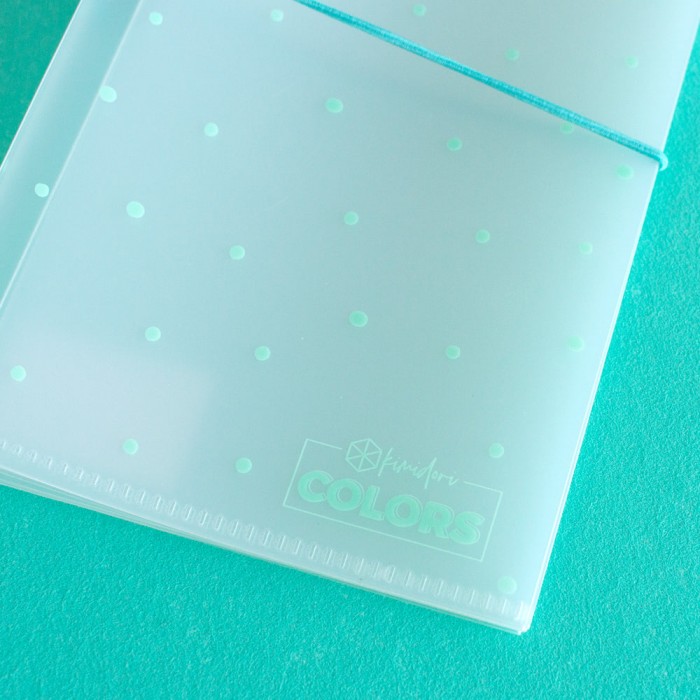 Carpeta almacenamiento Kimidori Colors 4.25x8" Puntos Mint