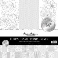 Colección de papel de 12 x 12 de Paper Rose Silver Foil 12x12