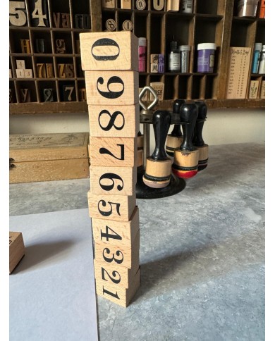 Sellos de madera y goma (numeros)