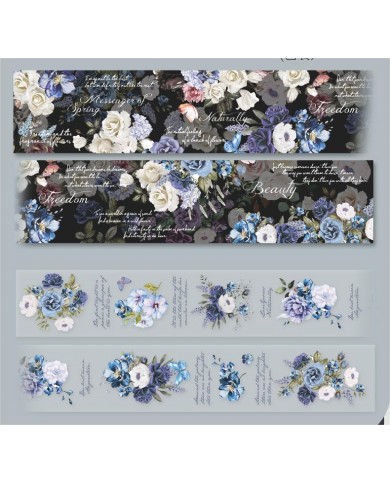 Cintas pet con diseños florales en caja x 2 unidades