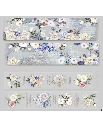 Cintas pet con diseños florales en caja x 2 unidades