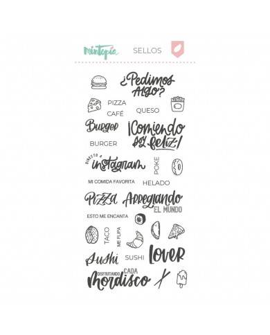 Sello Documenta comiendo de Mintopía