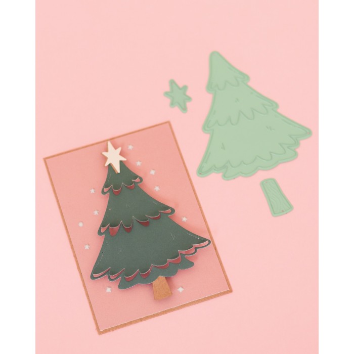 Troquel árbol Holly Jolly
