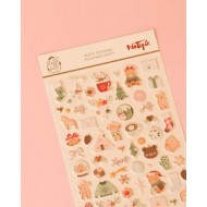 Pegatinas puffy ilustraciones Holly Jolly