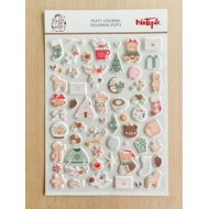 Pegatinas puffy ilustraciones Holly Jolly