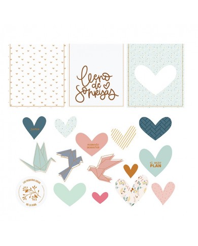 Lora -  Abril -Die cuts y sobres de vellum Layout