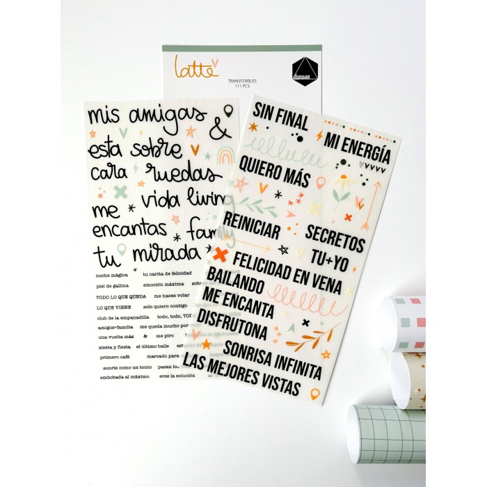 Transferibles o Rubbons LATTE