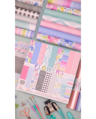 Colección 21 Papeles, 30,5 X 30,5 CMS FLOWERS  Johanna Rivero