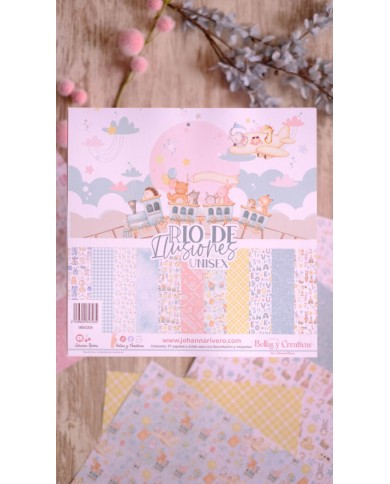 Colección Papeles, 30,5 X 30,5 CMS Rio de ilusion Johanna Rivero