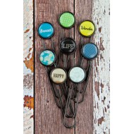 Clips variados TYPEWRITER KEYS – FREE SPIRIT