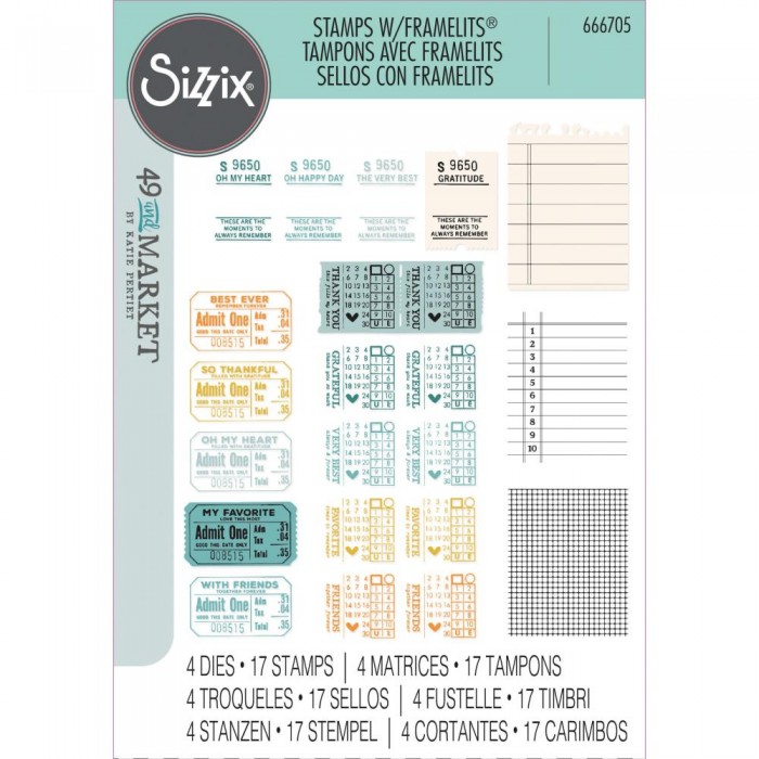Clear Stamps With Framelits Die By 49 And Market Sizzix Forever Journal Essentials
