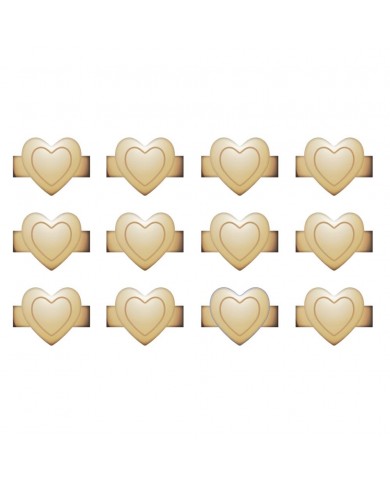 We R Charm Stapler Charm 12/Pkg Gold heart
