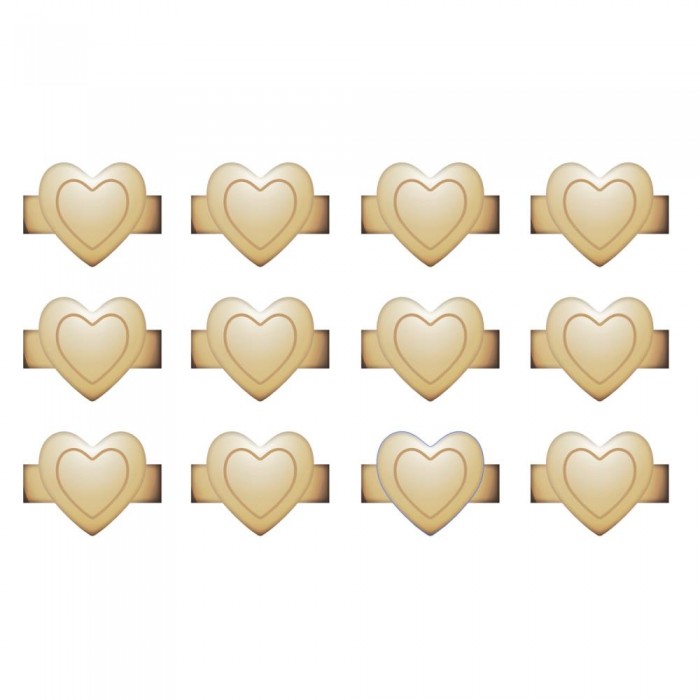 We R Charm Stapler Charm 12/Pkg Gold heart