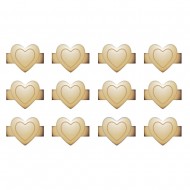 We R Charm Stapler Charm 12/Pkg Gold heart
