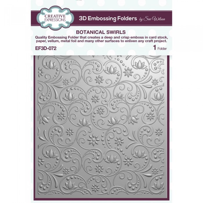Carpeta de Embossing 3D Spellbinders 5.5"X8.5" Botanical Swirls