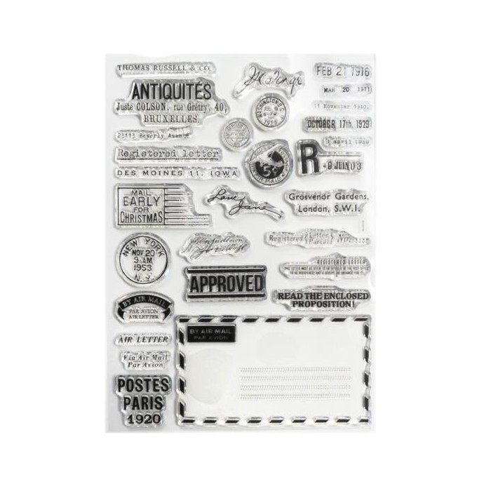 Sellos Elizabeth Craft Clear Stamps Correspondence From The Past 1
