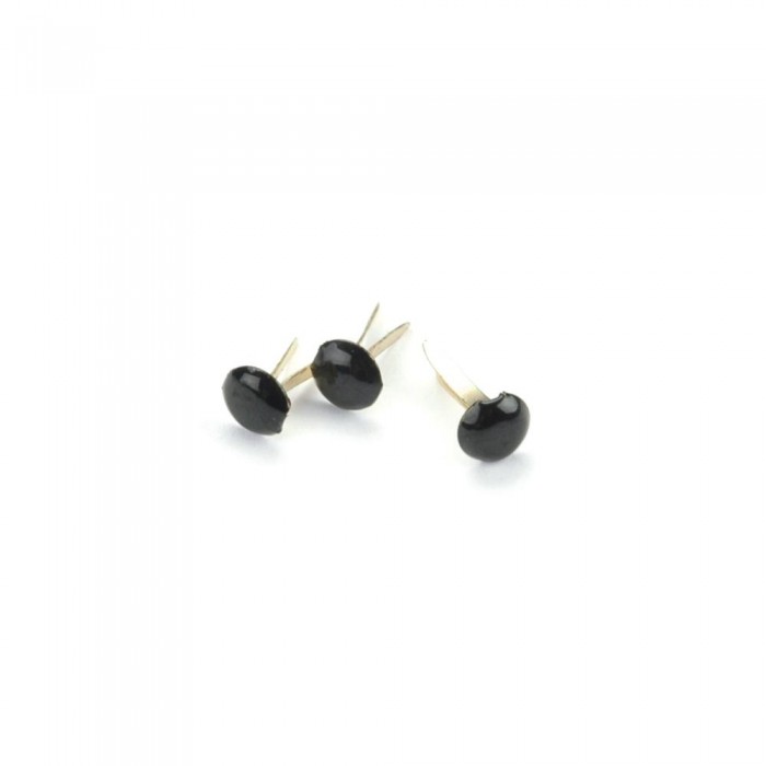 Brads Round - Black - Pewter 100 unidades 3mm