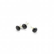 Brads Round - Black - Pewter 100 unidades 3mm