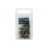 Brads Round - Black - Pewter 100 unidades 3mm