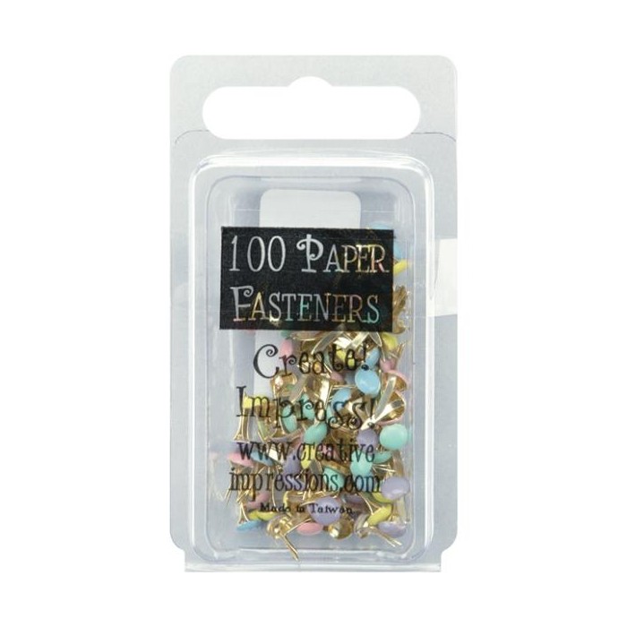 Brads Round - Pastel 100 unidades 3mm