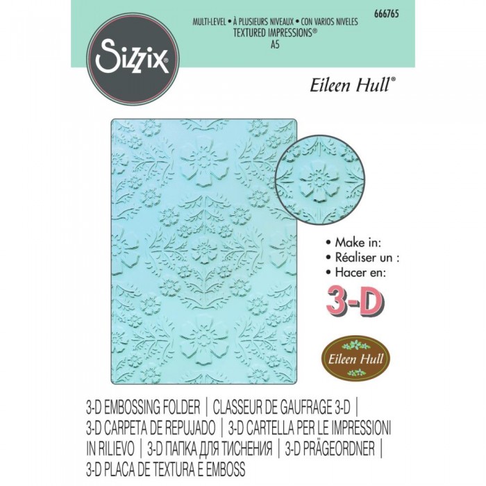Carpeta de Embossing 3D Sizzix Floral Damask