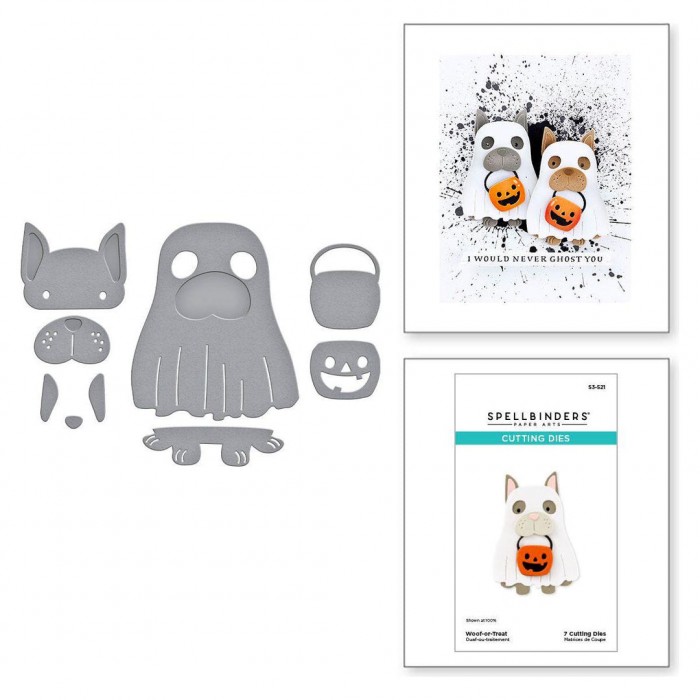 Troquel Woof-or-Treat Etched Dies from the Happy Haunting Collection