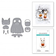 Troquel Woof-or-Treat Etched Dies from the Happy Haunting Collection