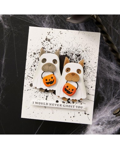 Troquel Woof-or-Treat Etched Dies from the Happy Haunting Collection