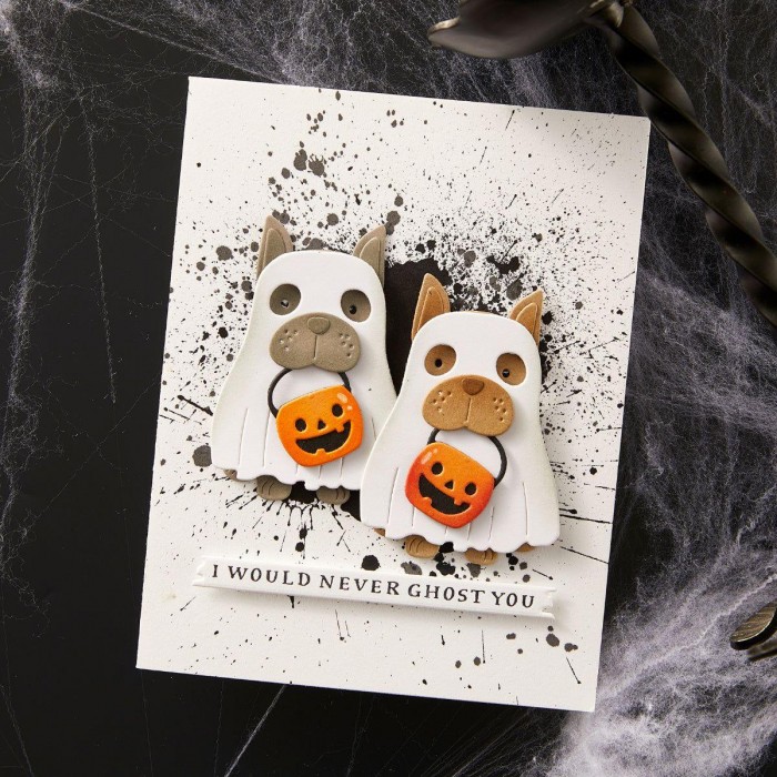 Troquel Woof-or-Treat Etched Dies from the Happy Haunting Collection