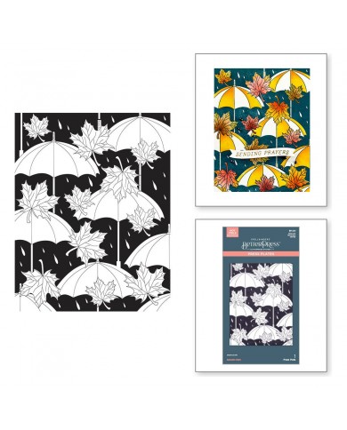 Autumn Rain Press Plate from the Falling Leaves Collection