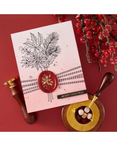 Sealed Poinsettia Stems Press Plate & Die Set from the Sealed 3D Christmas Collection