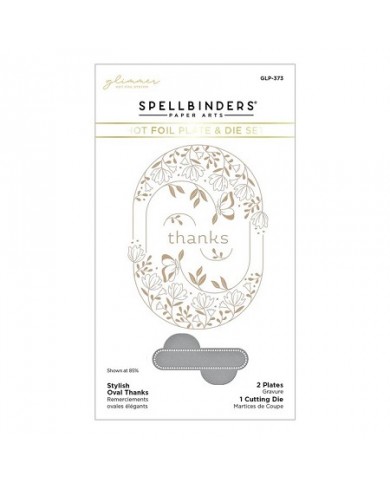 Glimmer Hot Foil Plate & Die Set from the Stylish Ovals Collection