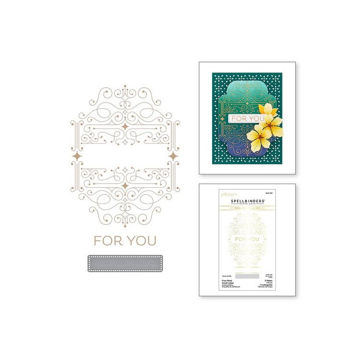 Glimmer Hot Foil Plate & Die Four Petal