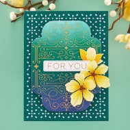 Glimmer Hot Foil Plate & Die Four Petal